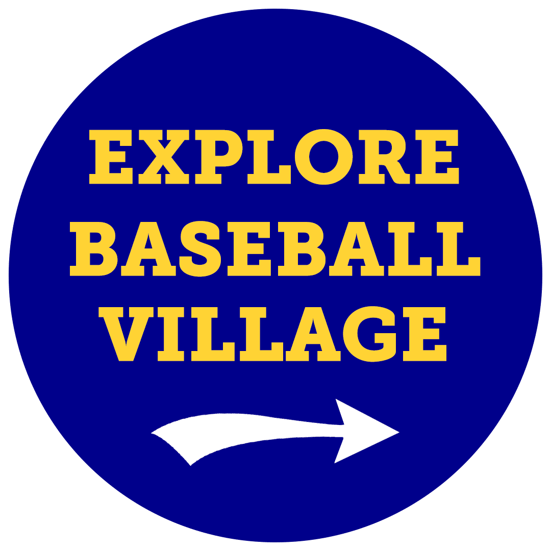 Baseball Village Icon with Arrow