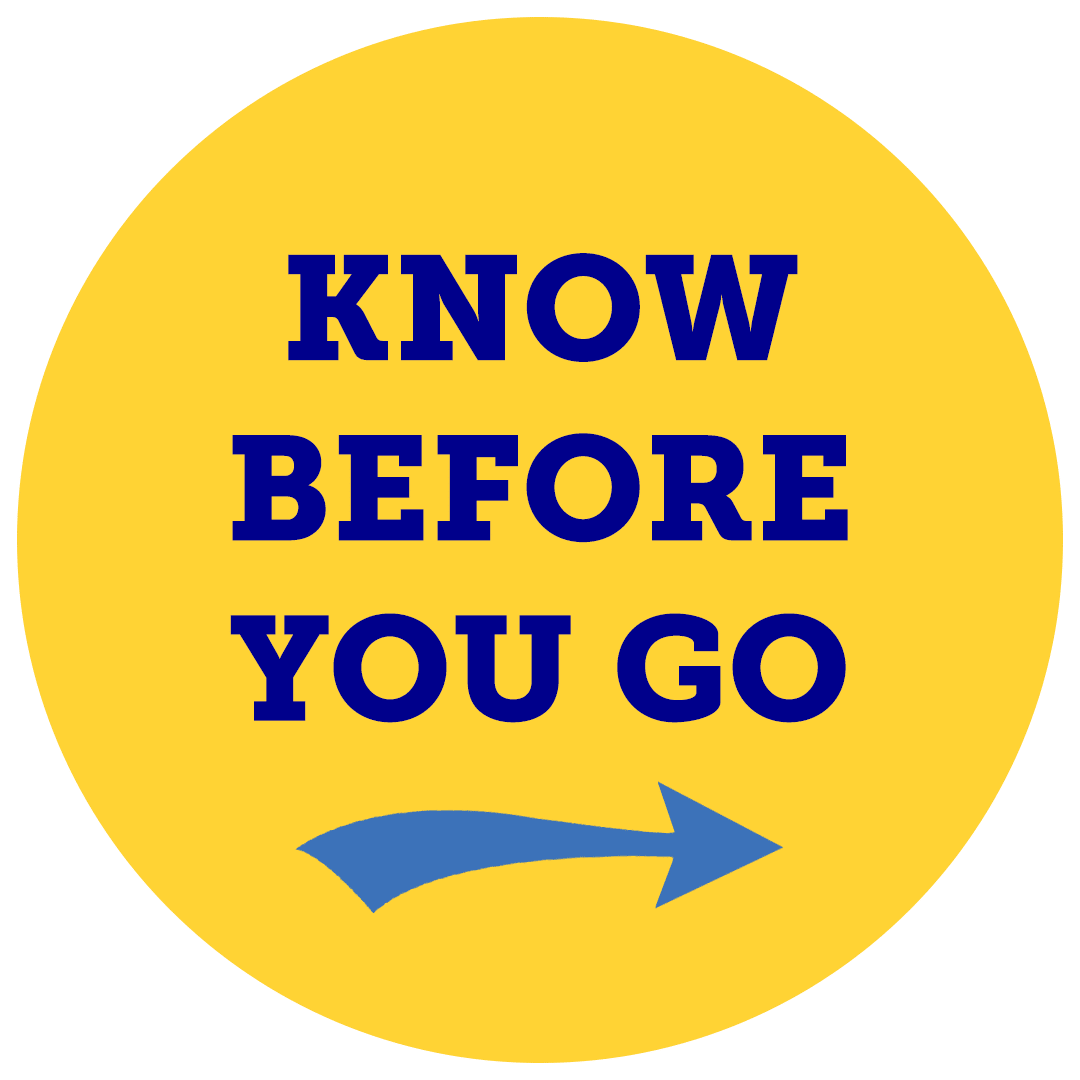 Know Before You Go Icon with Arrow